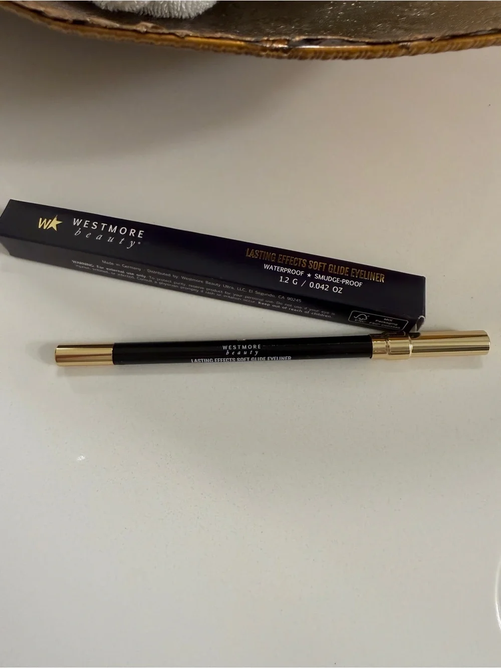 Westmore Beauty Lasting Effects Soft Glide Eyeliner - Black-NEW in Box